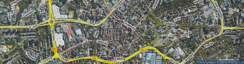 Zdjęcie satelitarne św. Jadwigi ul.